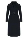 Weekend Max Mara Manu Belted Coat In Black