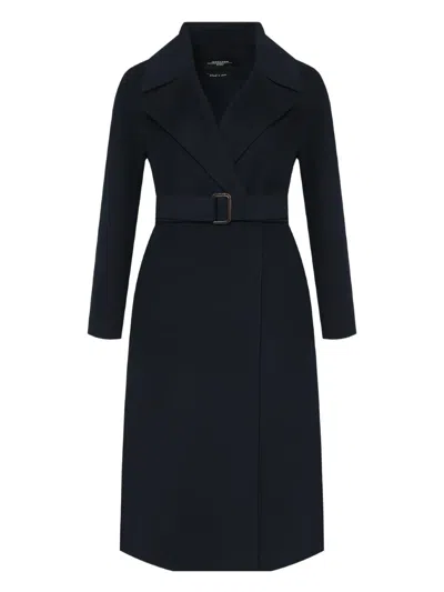 Weekend Max Mara Manu Belted Coat In Black