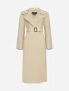 Weekend Max Mara Belted Long-sleeved Coat In Sabbia