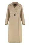 Weekend Max Mara Manu Double-breasted Virgin Wool Coat In Multi