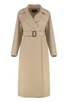 Weekend Max Mara Manu Double-breasted Virgin Wool Coat In Neutral