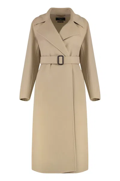 WEEKEND MAX MARA MANU DOUBLE-BREASTED VIRGIN WOOL COAT