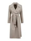 Weekend Max Mara Manu Orzo Coat In Neutral