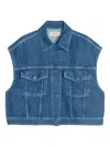Weekend Max Mara Mappa Denim Buttoned Gilet