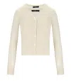 Weekend Max Mara Marabu Ecru Twin-set In Beige