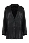 Weekend Max Mara Black Leather Marat Blazer