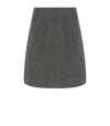 Weekend Max Mara Chevron Wool Skirt Skirts Grey In Gray