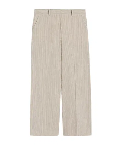 Weekend Max Mara Wide-leg Casual Pants In White