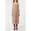 Weekend Max Mara Viscose Crepe Pleated Dress In Multi