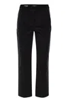Weekend Max Mara Marruca - Cotton Velvet Trousers In Black
