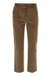 Weekend Max Mara Marruca - Cotton Velvet Trousers In Brown