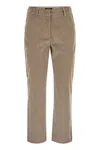 Weekend Max Mara Marruca - Cotton Velvet Trousers In Gray