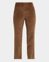 Weekend Max Mara Marruca Cotton Velvet Corduroy Ankle Pants In Animal Print