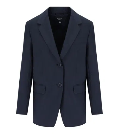 Weekend Max Mara Materia Blue Single Breasted Blazer