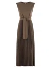 Weekend Max Mara Samuele Sleeveless Jersey Dress In Brown