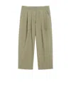 Weekend Max Mara Max Mara Weekend Barrel Leg Trousers In Canvas In Green