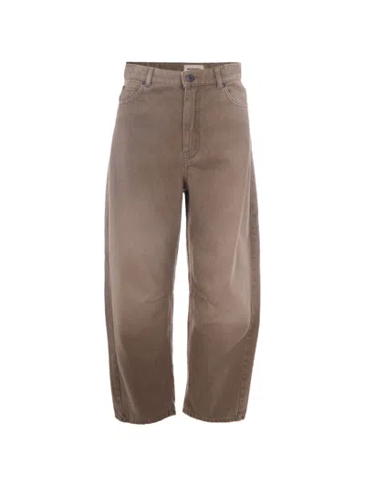 Weekend Max Mara Max Mara Weekend Beige Virgin Wool Jeans In Brown