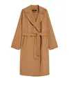 Weekend Max Mara Tempera Belted Long-sleeved Coat In Brown
