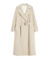Weekend Max Mara Max Mara Weekend Long Waterproof Jacket In Barley With Belt In Multi