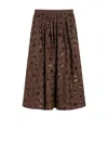 Weekend Max Mara Max Mara Weekend Cotton Skirt With Sequins In Brown