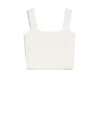 Weekend Max Mara Max Mara Weekend Crop Top In Jacquard Viscose In White