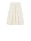 Weekend Max Mara Max Mara Weekend Flared Cotton Skirt In Neutral