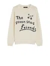 Weekend Max Mara Max Mara Weekend Ivory Cotton Blend Sweater With Collection Motif Inlaid On The Fro In Neutral
