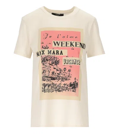 Weekend Max Mara Max Mara Weekend Murano Ivory T-shirt In Crema