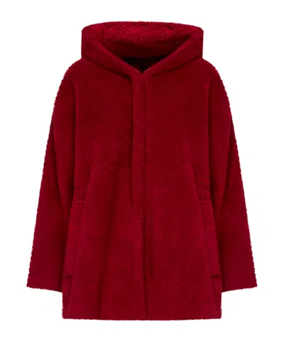 Weekend Max Mara Virgin Wool-blend Coat In Red