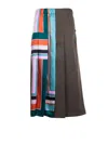 Weekend Max Mara Printed Twill And Gabardine Skirt In Multi