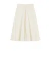 Weekend Max Mara Max Mara Weekend Flared Cotton Skirt In White