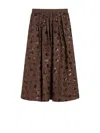 Weekend Max Mara Max Mara Weekend Cotton Skirt With Sequins In Brown