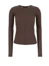 Weekend Max Mara Max Mara Weekend Chocolate Cotton Long Sleeve Sweater In Brown