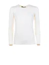 Weekend Max Mara Max Mara Weekend T-shirt In Stretch Viscose Jersey With Crew Neck In White