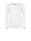 Weekend Max Mara Max Mara Weekend T-shirt In Stretch Viscose Jersey With Crew Neck In White