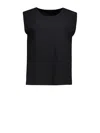 Weekend Max Mara Black T-shirt In Viscose Yarn In Black