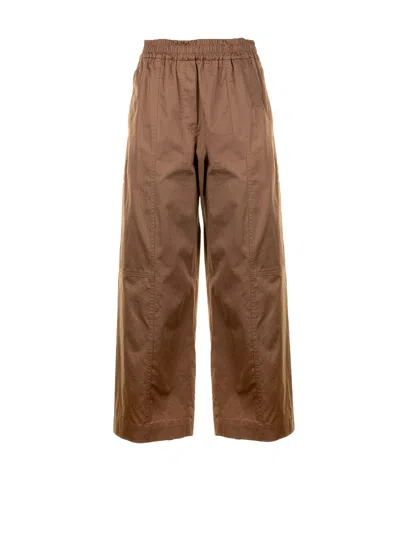 Weekend Max Mara Max Mara Weekend Trousers Brown In Burgundy