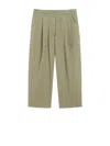 Weekend Max Mara Max Mara Weekend Barrel Leg Trousers In Canvas In Green