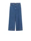 Weekend Max Mara Wide-leg Organic Denim Trousers With Nano Bubble Technology In Multi