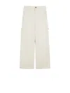 Weekend Max Mara Max Mara Weekend Workwear Trousers In Cotton Drill In White