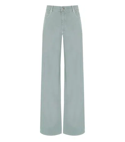 Weekend Max Mara Medina Anice Wide Leg Jeans In Green