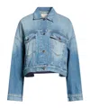 Weekend Max Mara Fiumana Cropped Denim Jacket In Blue