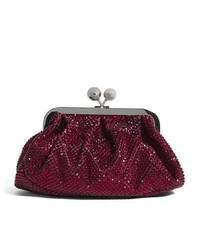 Weekend Max Mara Medium Embellished Pasticcino Clutch Bag In Red