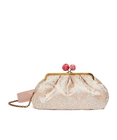Weekend Max Mara Medium Jacquard Pasticcino Shoulder Bag In Nude