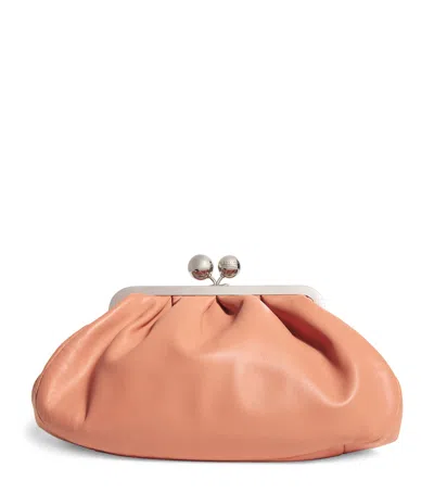 Weekend Max Mara Medium Leather Pasticcino Bag In Pink