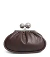 Weekend Max Mara Medium Leather Pasticcino Clutch Bag In Brown