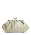 Weekend Max Mara Medium Leather Pasticcino Clutch Bag In Green