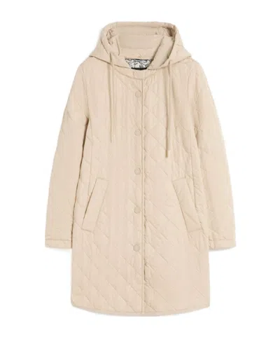 Weekend Max Mara Medium-length Parka Coat In Neutral