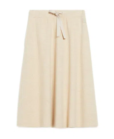 Weekend Max Mara Medium Length Skirt In Nude