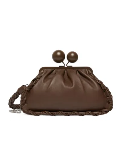 Weekend Max Mara Medium Nappa Leather Pasticcino Bag In Brown